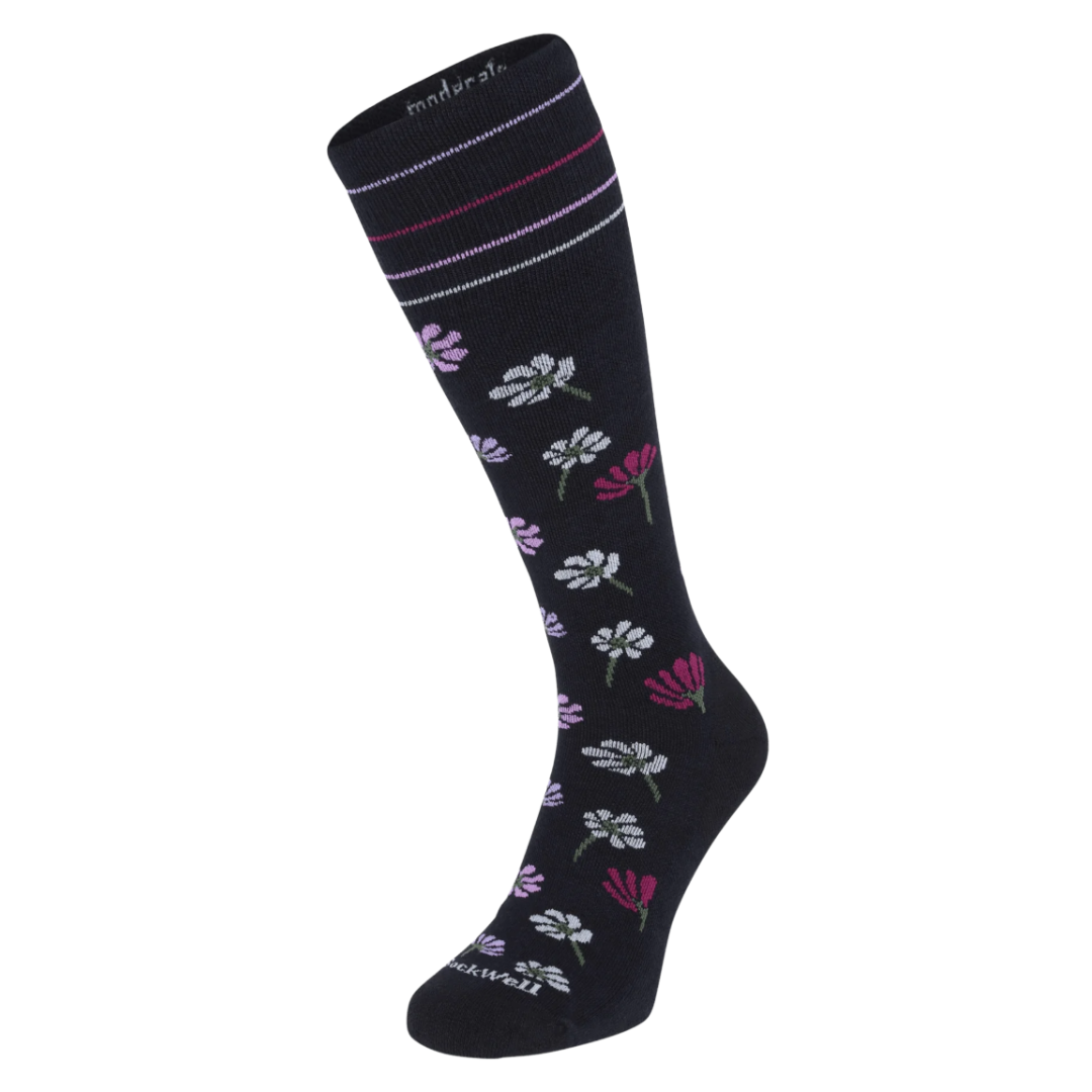 Sockwell Field Flower Støttestrømper Dame Sort